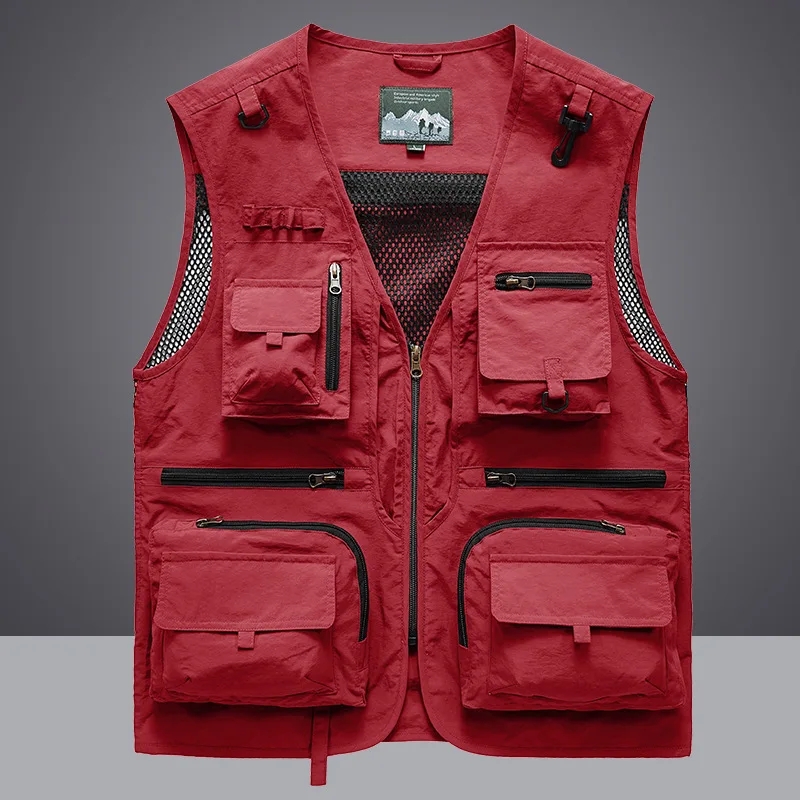 Photography Jacket - Multipocket sneldrogende mesh visvesten heren outdoor
