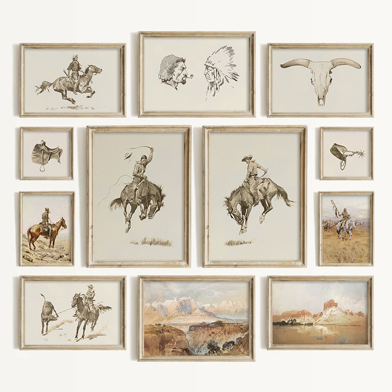 Photography Course - Zuidwestelijke stijl cowboy wanddecoratie vintage westerse