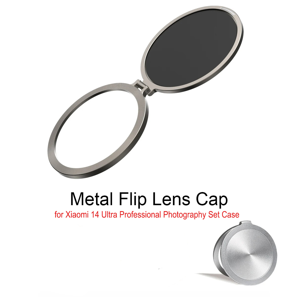 Photography Xiaomi 14 Ultra - Metalen flip-lensdop Lensdop voor Xiaomi 14