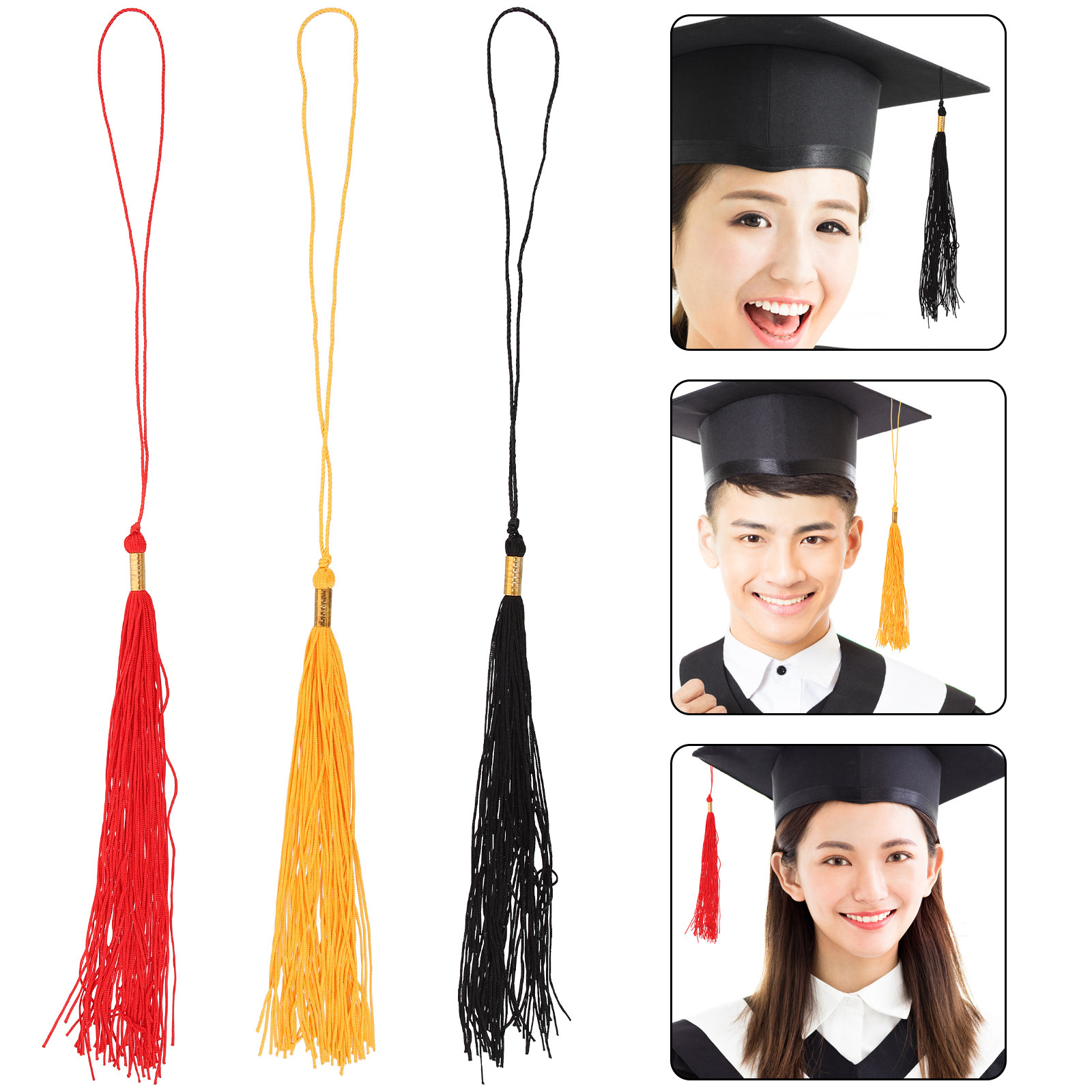 Photography Graduation - 3-delige academische afstudeerkwastenset voor bachelor-, master-