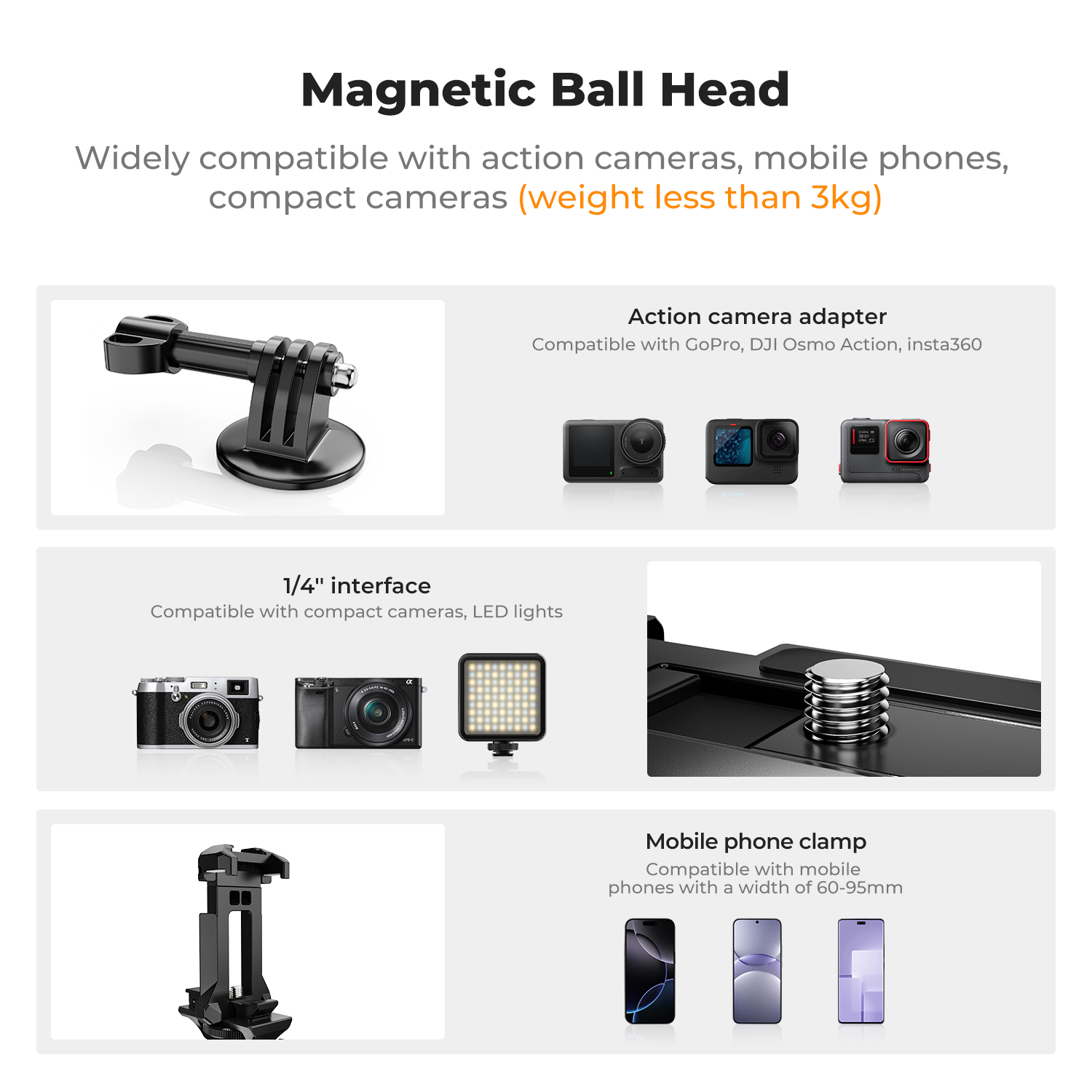 K&F CONCEPT Magnetische Camera - Gopro Action Camera Hero 12 Black recensie en prijs