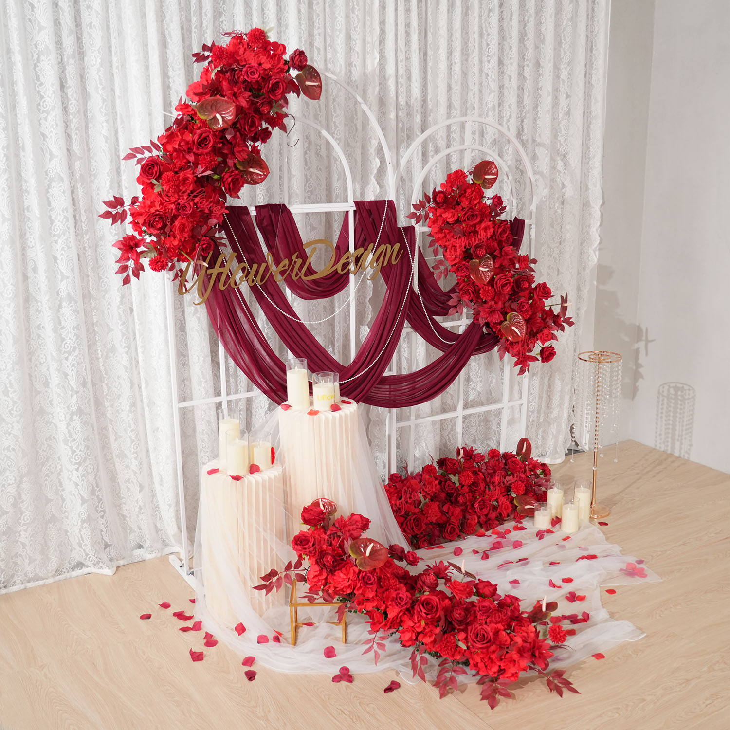 Uflower Rode Bloem Rij Huwelij - Photography Graduation recensie en prijs